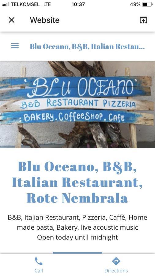 Blu Oceano B&B, Italian Restaurant Nembrala Exteriör bild